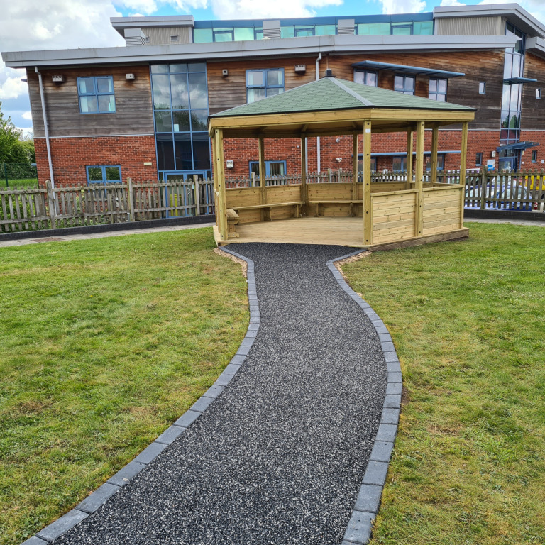 Gazebo Green Shingle Roof